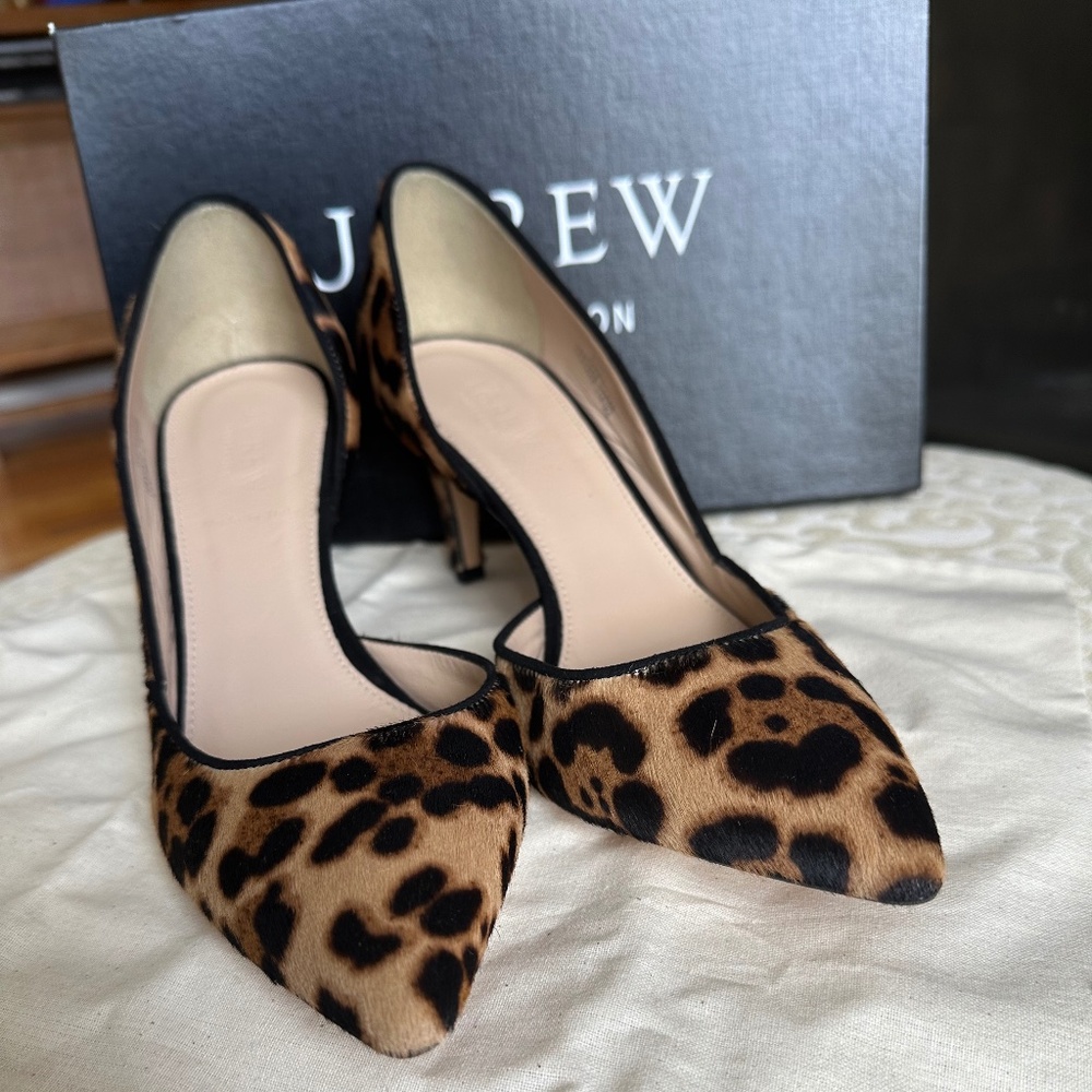 NIB J. Crew Collection Valentina Calf Hair D’Orsay Pumps Size 8.5 NIB